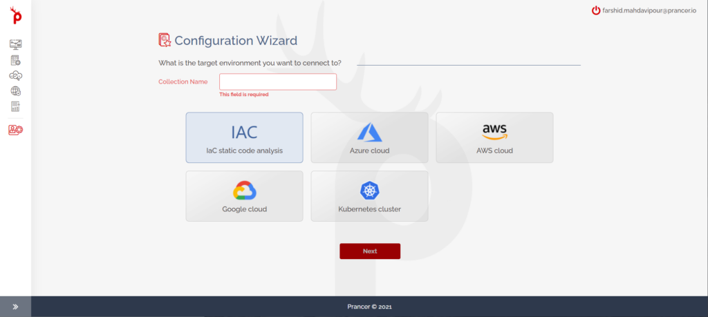 config wizard firstpage