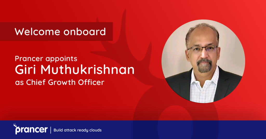 Giri Muthukrishnan as Chief Growth Officer